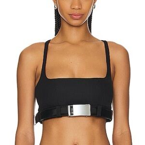 LADO BOKUCHAVA Belted Bra in Black Size S